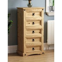 Vida Designs Corona 5 Drawer Narrow Chest