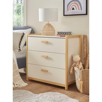 Pixie Solid Pine 3 Drawer Chest White Pine Kids Bedroom Furniture